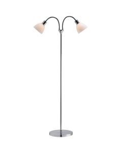 Nordlux - Ray - 63224033 - Chrome Opal Glass 2 Light Floor Reading Lamp