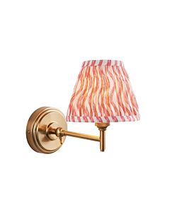 Endon Lighting - Step Fold & Ripple 16cm - 115797 - Aged Brass Pink Wall Light