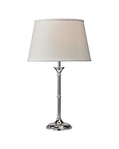 Jasmin - 52cm Chrome Table Lamp with Ivory Shade