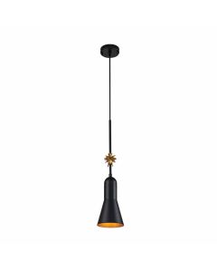 Elstead Lighting - Etoile - ETOILE-P-S-MB - Black Gold Leaf Ceiling Pendant Light