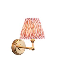 Endon Lighting - Step Wing & Ripple 16cm - 115781 - Aged Brass Pink Wall Light