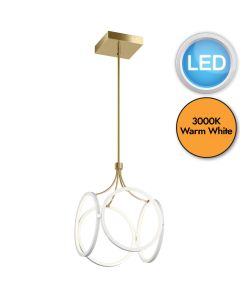 Quintiesse - Ciri - QN-CIRI-P-WH - LED Champagne Gold White Ceiling Pendant Light