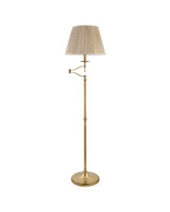 Interiors 1900 - Stanford - 63621 - Antique Brass Beige Floor Reading Lamp