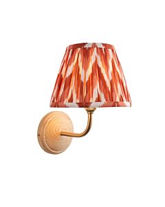 Endon Lighting - Wood Arc & Zigzag 20cm - 116096 - Ash Wood Orange Wall Light