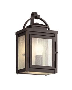 Kichler Lighting - Carlson - KL-CARLSON-S-RZ - Oil Rubbed Bronze Clear Seeded Glass IP44 Outdoor Wall Light