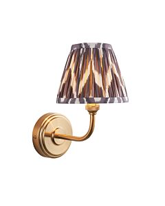 Endon Lighting - Step Arc & Zigzag 16cm - 115743 - Aged Brass Grey Wall Light