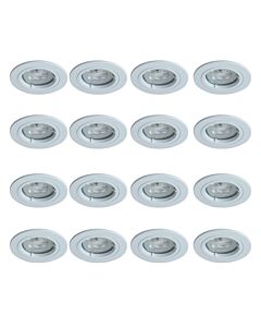 Set of 16 - White GU10 Fixed Recessed Downlights