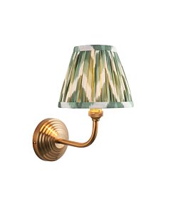 Endon Lighting - Obelisk Arc & Zigzag 16cm - 115679 - Aged Brass Green Wall Light