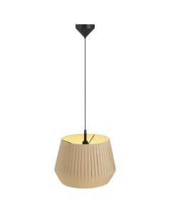 Nordlux - Dicte 40 - 2112353009 - Black Beige Pleated Ceiling Pendant Light