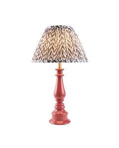 Endon Lighting - Myrtle & Leaf 30cm - 114892 - Pink Warm Brass Grey Table Lamp With Shade