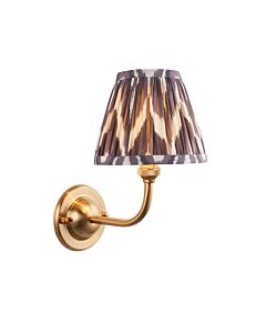 Endon Lighting - Dome Arc & Zigzag 16cm - 115588 - Aged Brass Grey Wall Light