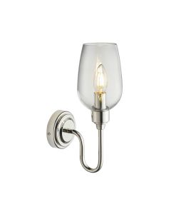 Frye - Nickel Clear Glass Wall Light