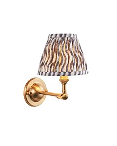 Endon Lighting - Dome Wing & Ripple 16cm - 115628 - Aged Brass Grey Wall Light