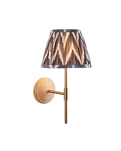 Endon Lighting - Wood T Bar & Zigzag 20cm - 116103 - Ash Wood Grey Wall Light