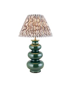 Endon Lighting - Monroe & Ripple 30cm - 116473 - Green Aged Brass Grey Ceramic Table Lamp With Shade