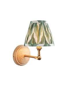 Endon Lighting - Wood Wing & Zigzag 16cm - 115846 - Ash Wood Green Wall Light