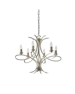 Interiors 1900 - Penn - CA7P6BB - Brushed Brass 6 Light Chandelier