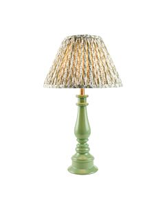 Endon Lighting - Myrtle & Leaf 30cm - 114915 - Green Warm Brass Table Lamp With Shade