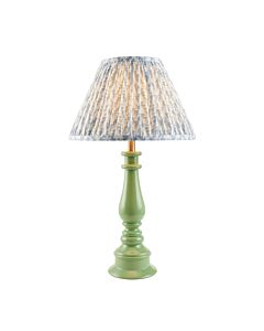 Endon Lighting - Myrtle & Leaf 30cm - 114916 - Green Warm Brass Blue Table Lamp With Shade