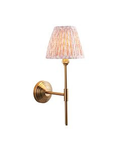 Endon Lighting - Obelisk T Bar & Leaf 16cm - 115693 - Aged Brass Peach Wall Light