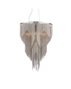 Endon Lighting - Loire - 76512 - Nickel 7 Light Ceiling Pendant Light