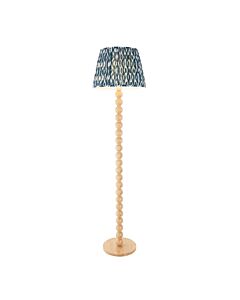 Endon Lighting - Cane & Ikat 40cm - 114346 - Natural Bamboo Blue Floor Lamp