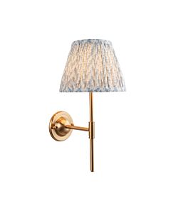 Endon Lighting - Dome T Bar & Leaf 20cm - 115971 - Aged Brass Blue Wall Light