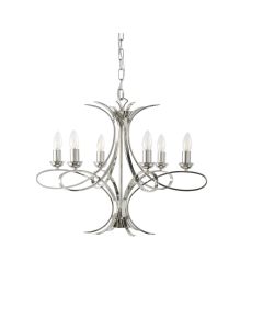 Interiors 1900 - Penn - CA7P6N - Nickel 6 Light Chandelier