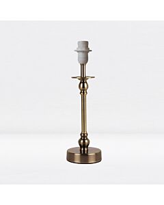 Antique Brass Stick Table Lamp Base with Deco Detail