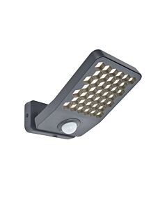 Lutec - Atlantis - 7801602118 - LED Dark Grey Clear IP54 Outdoor Sensor Floodlight