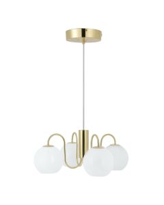 Nordlux - Franca - 2312543035 - Brass White Glass 4 Light Ceiling Pendant Light