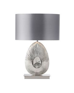 Endon Lighting - Simeto - EH-SIMETO-TL - Nickel Grey Table Lamp With Shade