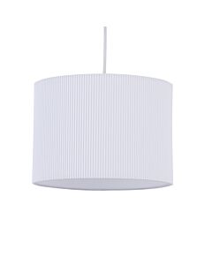 White Pleated 25cm Pendant Lightshade