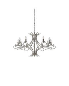 Interiors 1900 - Penn - CA7P12N - Nickel 12 Light Chandelier