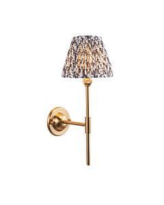 Endon Lighting - Dome T Bar & Leaf 16cm - 115605 - Aged Brass Grey Wall Light