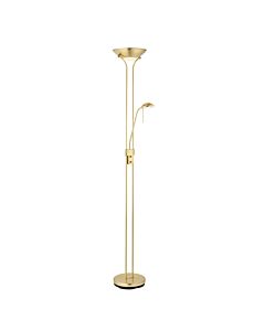 Endon Lighting - Rome - ROME-SB - Chrome Opal Glass Mother & Child Floor Lamp