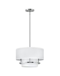 Hinkley Lighting - Graham - HK-GRAHAM-M-PN - Nickel 3 Light Flush Ceiling Light