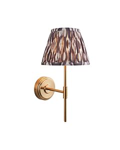 Endon Lighting - Step T Bar & Ikat 20cm - 116067 - Aged Brass Grey Wall Light