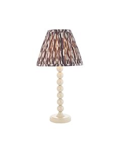 Endon Lighting - Higgledy & Ikat 25cm - 114689 - White Grey Table Lamp With Shade