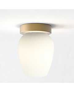 Astro Lighting - Tacoma - 5036007 & 1429028 - Antique Brass Opal Glass IP44 Bathroom Ceiling Flush Light