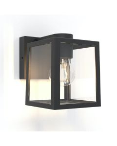 Lutec - Shiva - 5206501012 - Black Clear Glass IP44 Outdoor Wall Light