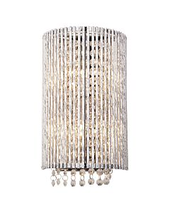 Endon Lighting - Galina - 81978 - Chrome Clear Crystal Glass 2 Light Wall Washer Light