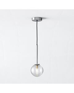 Astro Lighting - Tacoma - 5036003 & 1429026 - Chrome Clear Ribbed Glass IP44 Ceiling Pendant Light