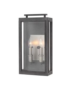 Quintiesse - QN-SUTCLIFFE-M-AZ - Sutcliffe 2 Light Wall Lantern - Aged Zinc