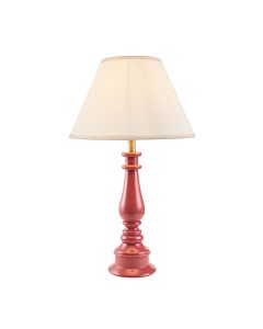 Endon Lighting - Myrtle & Ivy 30cm - 114907 - Pink Warm Brass Vintage White Table Lamp With Shade