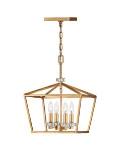 Quintiesse - Stinson - QN-STINSON-4P-M-DBR - Distressed Brass 4 Light Ceiling Pendant Light