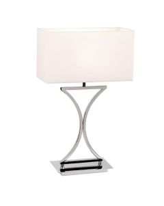 Endon Lighting - Epalle - 96930-TLCH - Chrome White Table Lamp With Shade