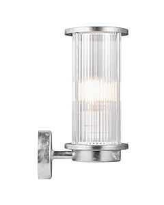 Nordlux - Linton - 2218281031 - Galvanized Steel Clear Ribbed Glass IP54 Outdoor Wall Light