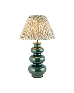 Endon Lighting - Monroe & Leaf 30cm - 116470 - Green Aged Brass Ceramic Table Lamp With Shade