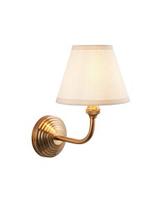 Endon Lighting - Obelisk Arc & Ivy 16cm - 115684 - Aged Brass Vintage White Wall Light